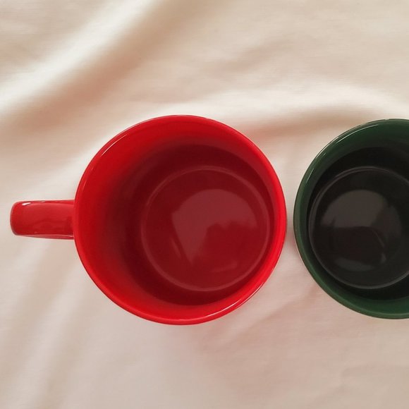Starbucks Holiday Coffee Cup Set Red w/ Gold Swirl & Green w/ Light Gree… - Picture 7 of 9